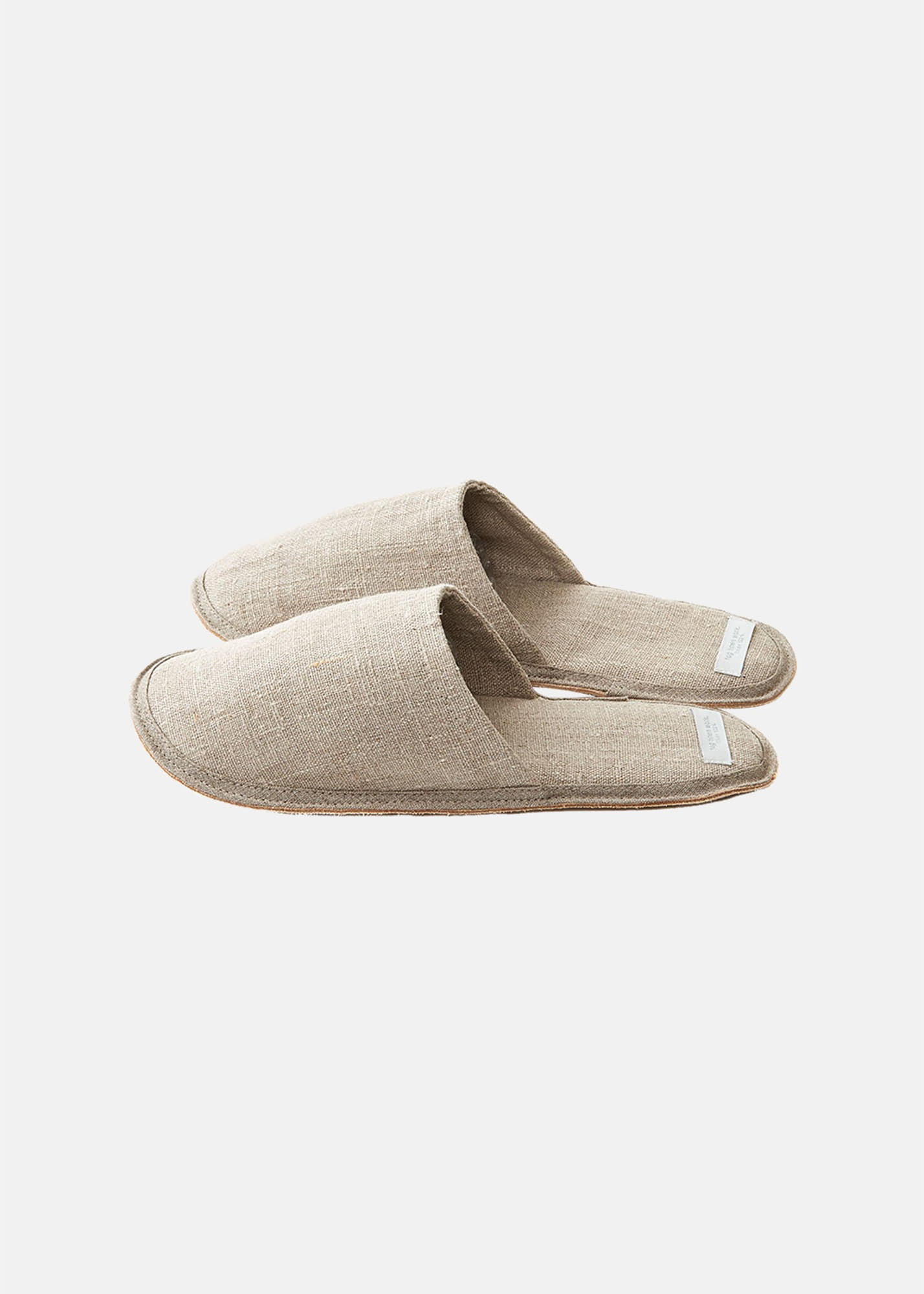 Linen Slippers Natural Large