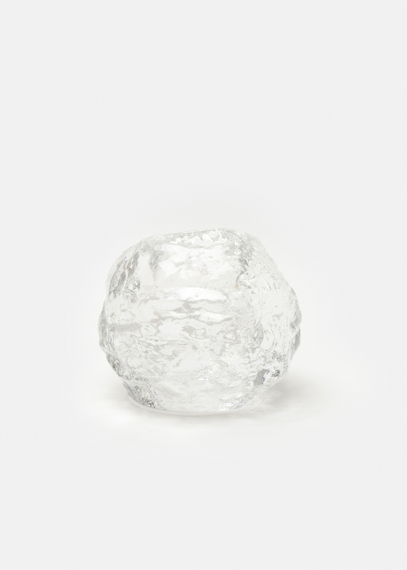 Kosta Boda Glass Snowball Candle Holder