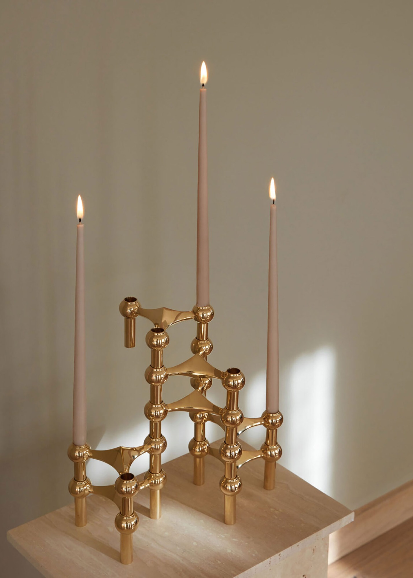 Candle Holder Solid Brass (set with 3 pcs)